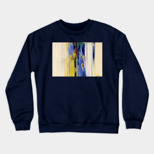 modern abstract painting blue and yellow Crewneck Sweatshirt